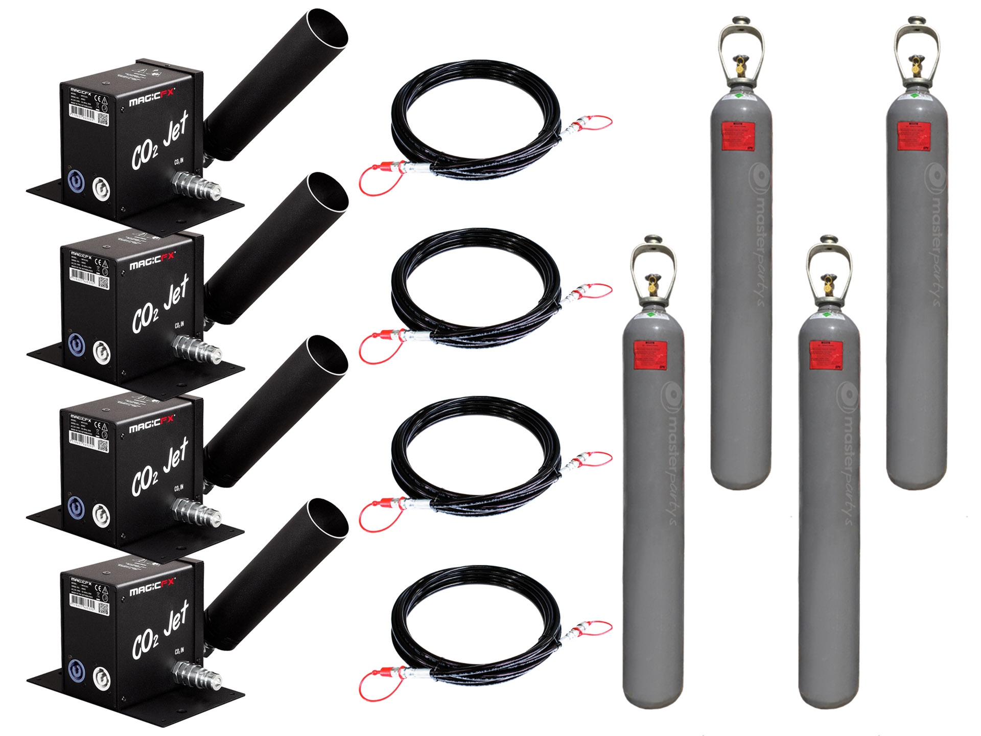 Master Partys CO2 kanon set 3 huren